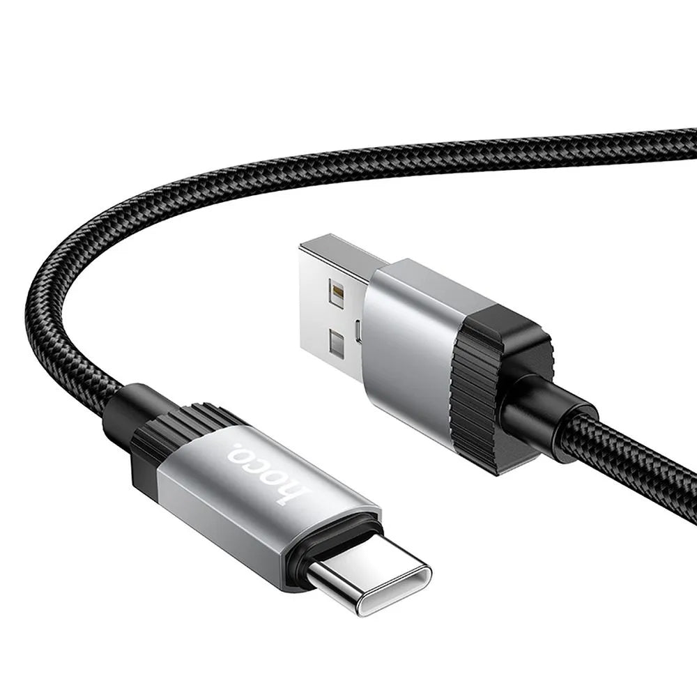 Cablu Date si Incarcare USB-A - USB-C HOCO X117, 60W, 1m, Negru