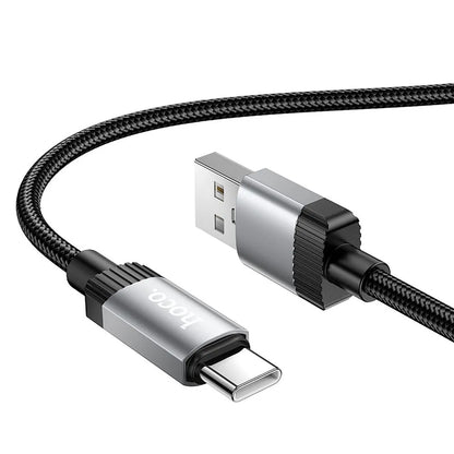 Cablu Date si Incarcare USB-A - USB-C HOCO X117, 60W, 1m, Negru