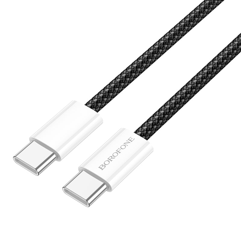 Cablu Date si Incarcare USB-C - USB-C Borofone BX103 Original, 60W, 1m, Negru