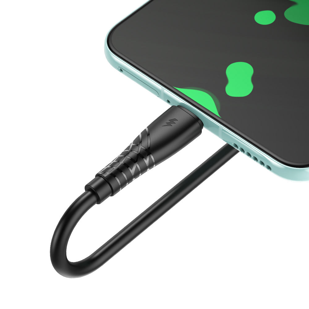 Cablu Date si Incarcare USB-A - USB-C BWOO BO-X318C, 27W, 1m, Negru