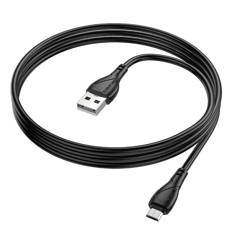 Cablu Date si Incarcare USB-A - microUSB Borofone BX121 Energy, 18W, 1m, Negru