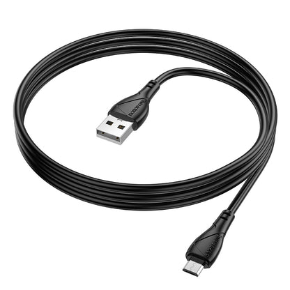 Cablu Date si Incarcare USB-A - microUSB Borofone BX121 Energy, 18W, 1m, Negru