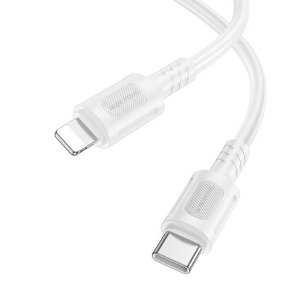 Cablu Date si Incarcare USB-C - Lightning Borofone BX111 Feliz, 27W, 1m, Alb
