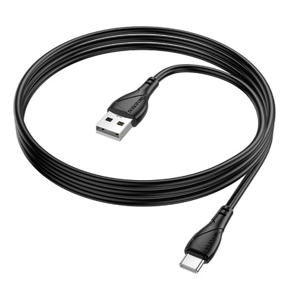 Cablu Date si Incarcare USB-A - USB-C Borofone BX121 Energy, 18W, 1m, Negru