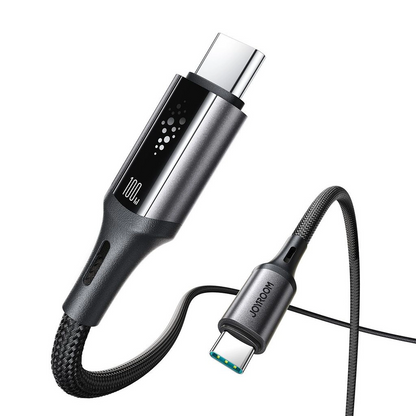 Cablu Date si Incarcare USB-C - USB-C Joyroom S-A60 StarTalk, 100W, 1.2m, Negru