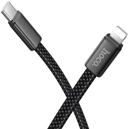 Cablu Date si Incarcare USB-C - Lightning HOCO X125, 30W, 1m, Negru