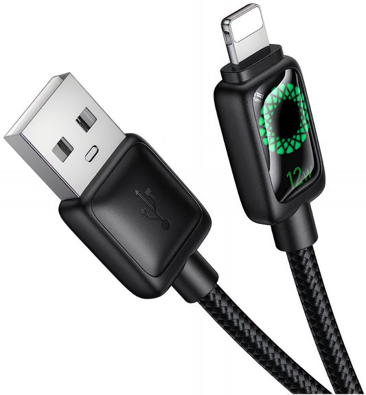 Cablu Date si Incarcare USB-A - Lightning HOCO U146, 12W, 1.2m, Negru