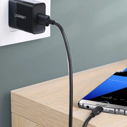 Cablu Date si Incarcare USB-A - USB-C UGREEN US184, 18W, 0.5m, Negru