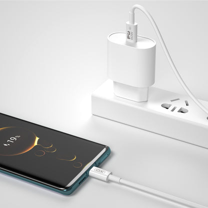 Cablu Date si Incarcare USB-C - USB-C XO Design NB-Q190B, 60W, 2m, Alb