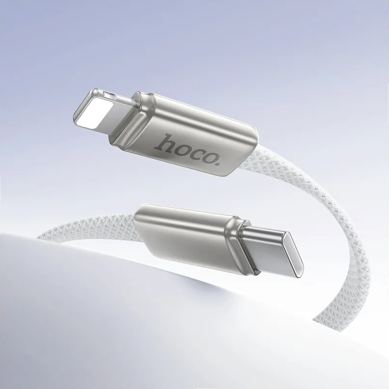 Cablu Date si Incarcare USB-C - Lightning HOCO X125, 30W, 1m, Alb