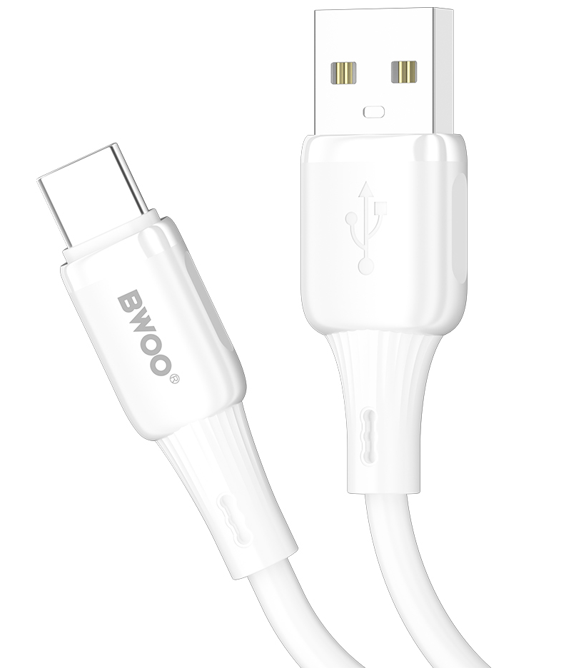 Cablu Date si Incarcare USB-A - USB-C BWOO X329C, 18W, 1m, Alb