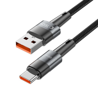 Cablu Date si Incarcare USB-A - USB-C Tech-Protect Ultraboost, 66W, 0.5m, Gri