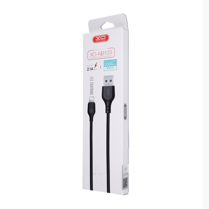 Cablu Date si Incarcare USB-A - microUSB XO Design NB103, 18W, 1m, Alb