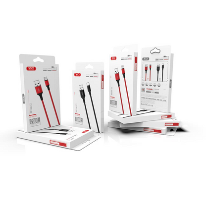 Cablu Date si Incarcare USB-A - microUSB XO Design NB143, 18W, 2m, Rosu