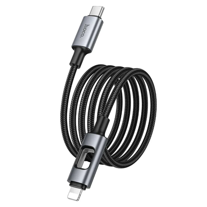 Cablu Date si Incarcare USB-C - Lightning HOCO U144 Led, 27W, 1.2m, Negru