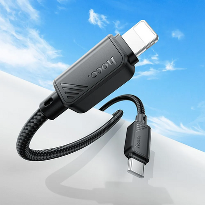 Cablu Date si Incarcare USB-C - Lightning HOCO X113, 27W, 1m, Negru