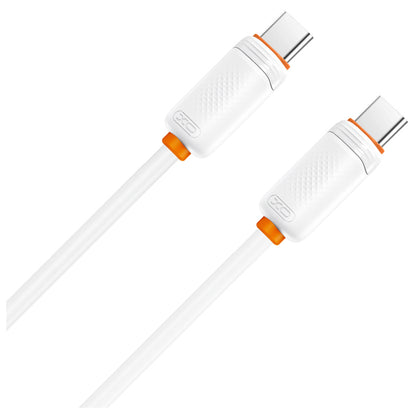 Cablu Date si Incarcare USB-C - USB-C XO Design NB-Q302B, 60W, 1m, Alb