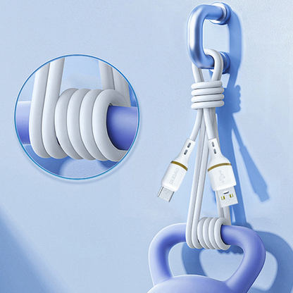 Cablu Date si Incarcare USB-A - USB-C Dudao L25T, 100W, 1m, Alb
