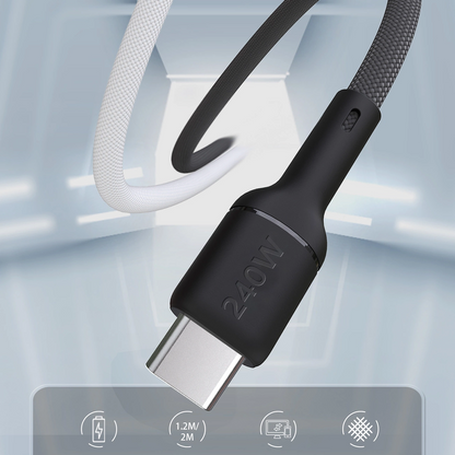 Cablu Date si Incarcare USB-C - USB-C Dudao L9C Max, 240W, 1.2m, Negru