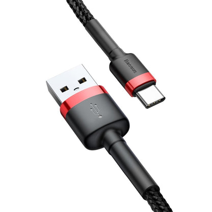 Cablu Date si Incarcare USB-A - USB-C Baseus Cafule, 18W, 2m, Negru CATKLF-C91