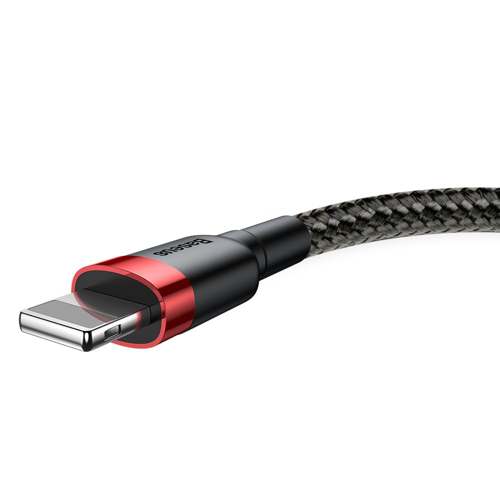 Kabel do ładowania i transmisji danych USB-A - Lightning Baseus Cafule, 18 W, 0,5 m, czerwony CALKLF-A19