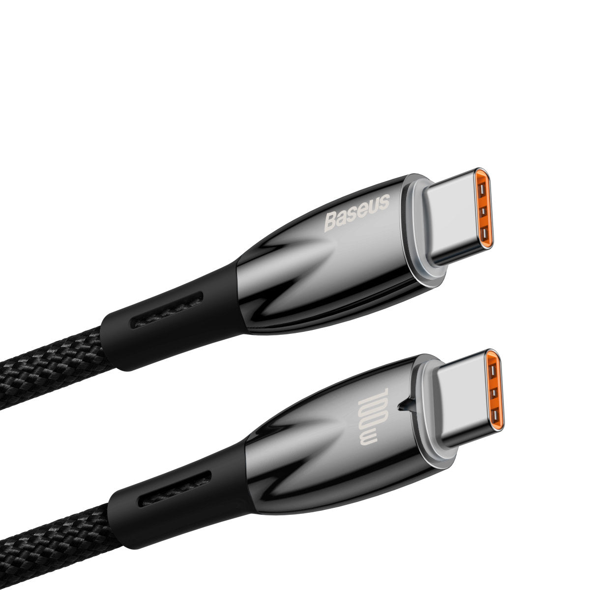 Kabel USB-C do ładowania i transmisji danych - USB-C Baseus Glimmer Series, 100 W, 2 m, czarny CAJY000503 