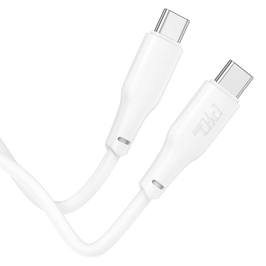 Cablu Date si Incarcare USB-C - USB-C HOCO X93, 100W, 1m, Alb