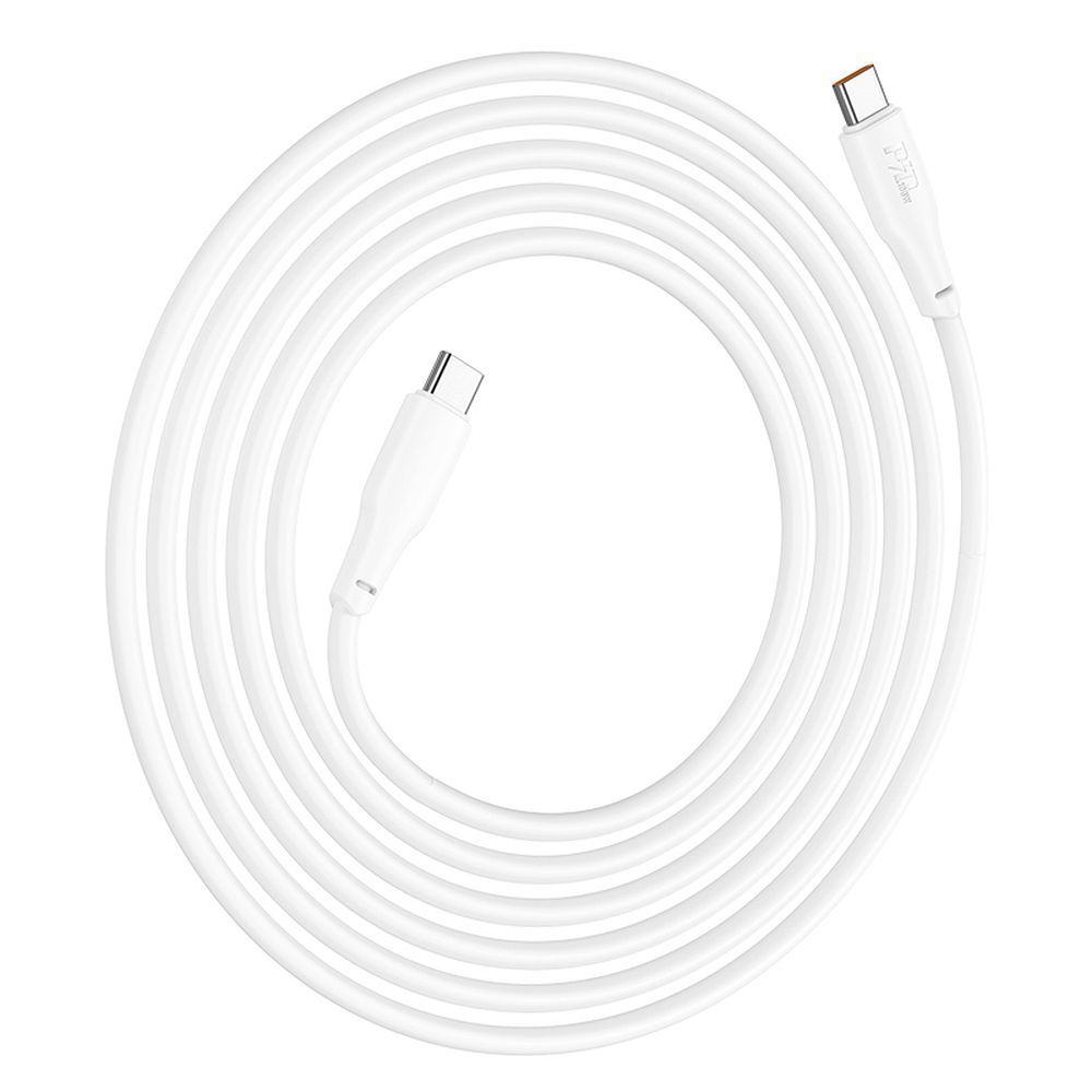 Kabel USB-C do ładowania i transmisji danych - USB-C HOCO X93 USB-C, 100W, 2m, biały 