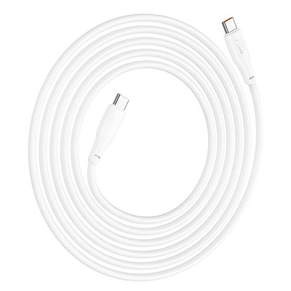 Kabel USB-C do ładowania i transmisji danych - USB-C HOCO X93 USB-C, 100W, 2m, biały 