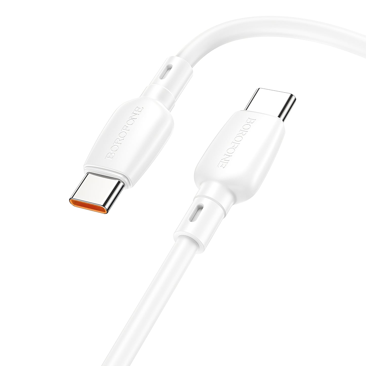 Kabel USB-C do ładowania i transmisji danych - USB-C Borofone BX93, 100W, 1m, biały 