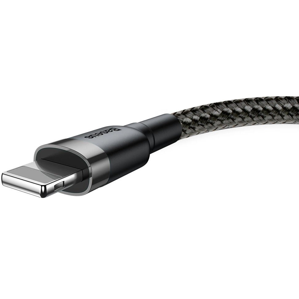 Kabel do ładowania i transmisji danych USB-A - Lightning Baseus Cafule, 18 W, 0,5 m, szary CALKLF-AG1 