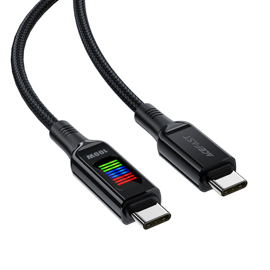 Cablu Date si Incarcare USB-C - USB-C Acefast C7-03, 100W, 1.2m, Negru