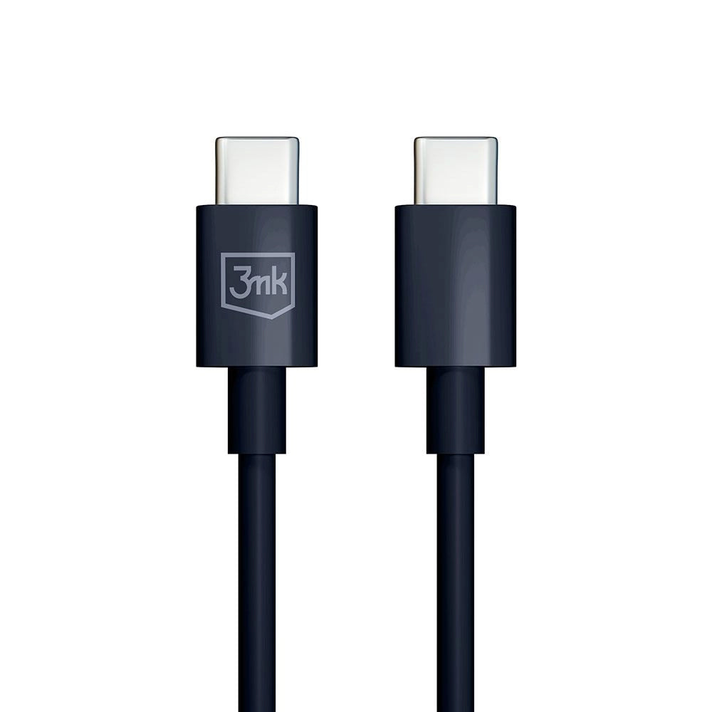 Cablu Date si Incarcare USB-C - USB-C 3MK Hyper, 100W, 1.2m, Negru