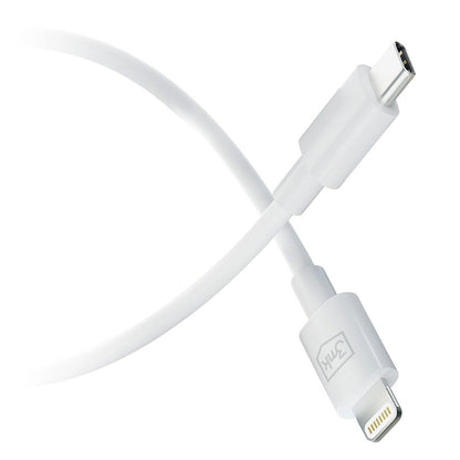 Cablu Date si Incarcare USB-C - Lightning 3MK Hyper, 20W, 1.2m, Alb