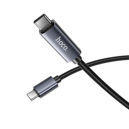 Cablu Date si Incarcare USB-C - USB-C HOCO Display X112, 60W, 1m, Negru