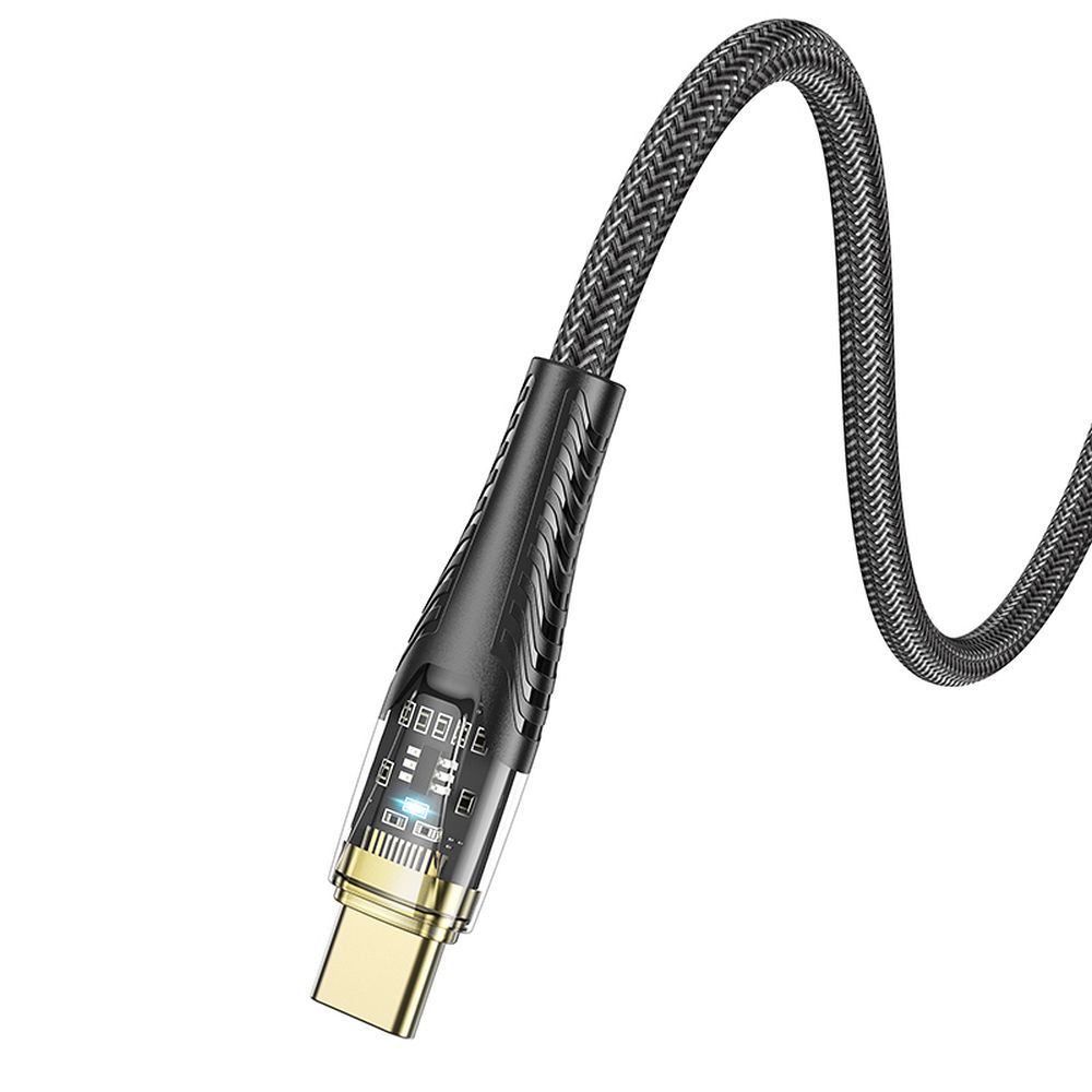 Cablu Date si Incarcare USB-C - USB-C HOCO U121, 60W, 1.2m, Negru