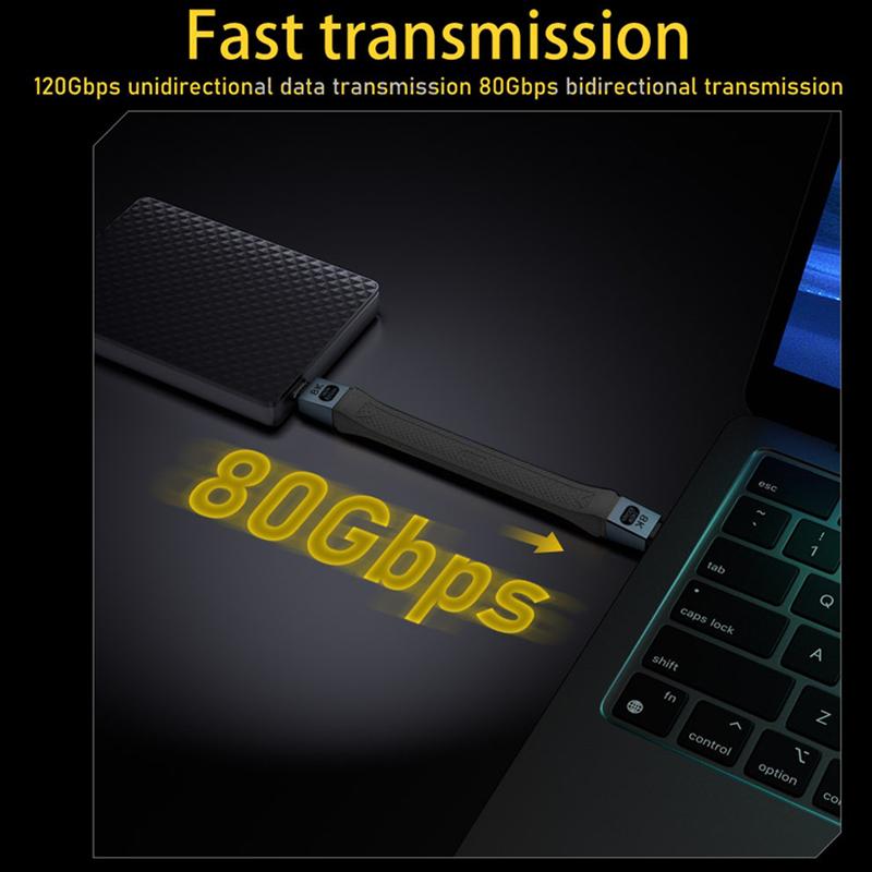 Cablu Date si Incarcare USB-C - USB-C OEM 8K Video, 240W, 0.13m, Negru