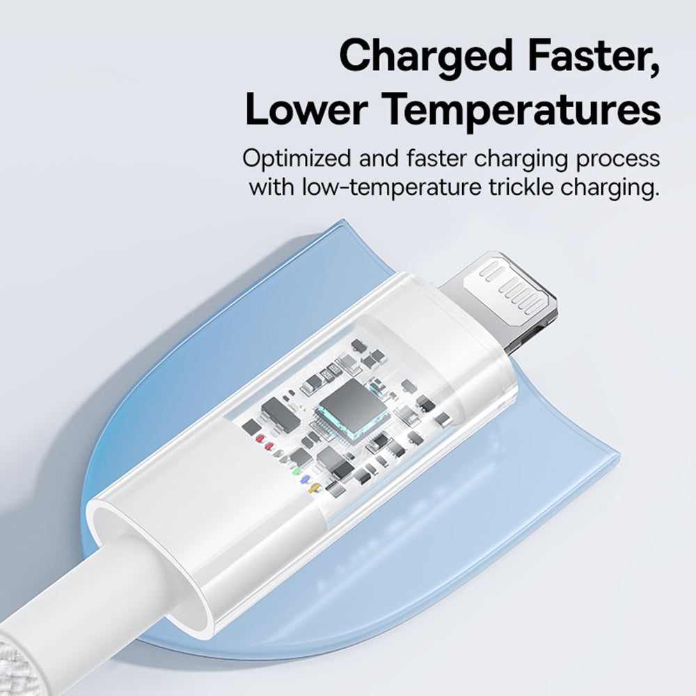 Cablu Date si Incarcare USB-C - Lightning Baseus Gem, 20W, 1m, Alb P10373001211-00