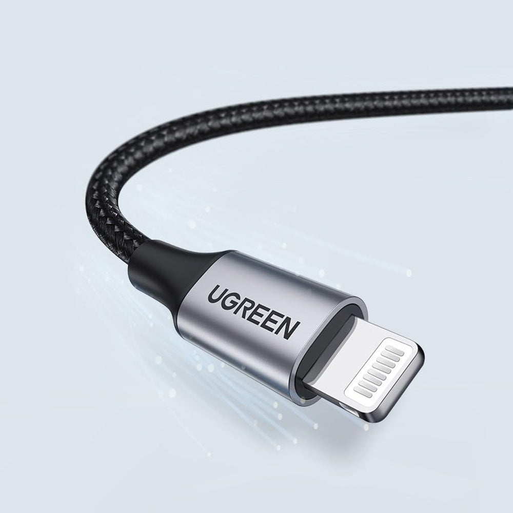 Cablu Date si Incarcare USB-A - Lightning UGREEN US199, 18W, 1m, Gri