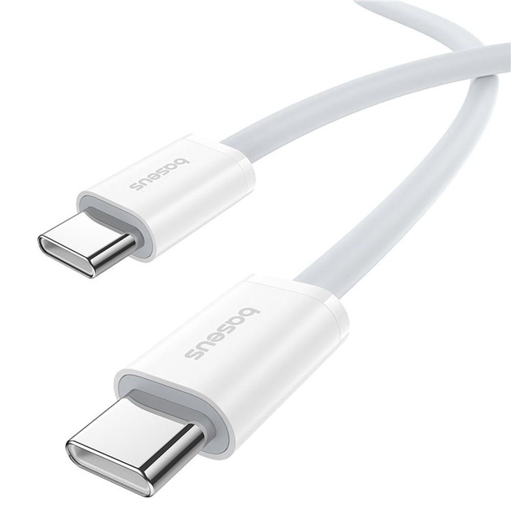 Cablu Date si Incarcare USB-C - USB-C Baseus Superior Series 2, 30W, 1m, Alb P10365200211-00