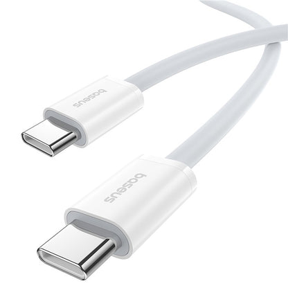 Cablu Date si Incarcare USB-C - USB-C Baseus Superior Series 2, 30W, 1m, Alb P10365200211-00