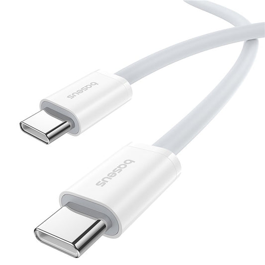 Cablu Date si Incarcare USB-C - USB-C Baseus Superior Series 2, 30W, 1m, Alb P10365200211-00