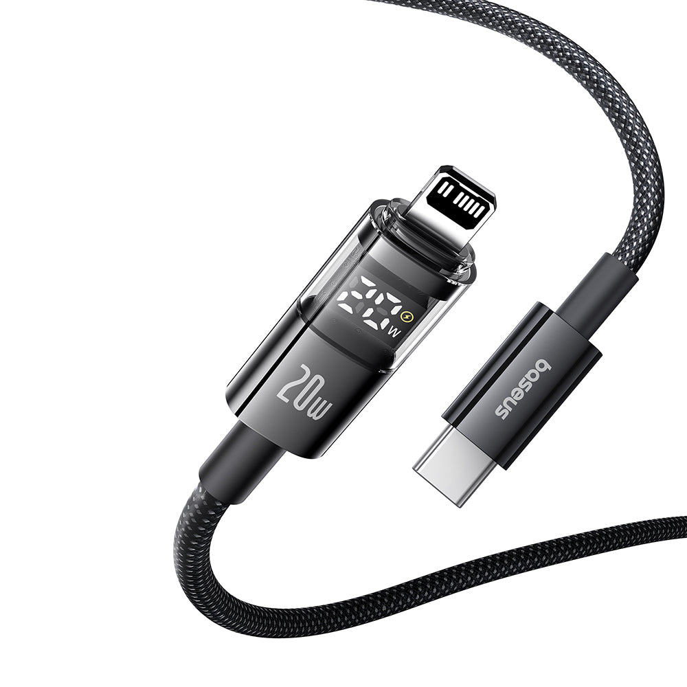 Cablu Date si Incarcare USB-C - Lightning Baseus Display 2, 20W, 2m, Negru P10382703121-01