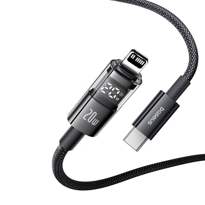 Cablu Date si Incarcare USB-C - Lightning Baseus Display 2, 20W, 2m, Negru P10382703121-01