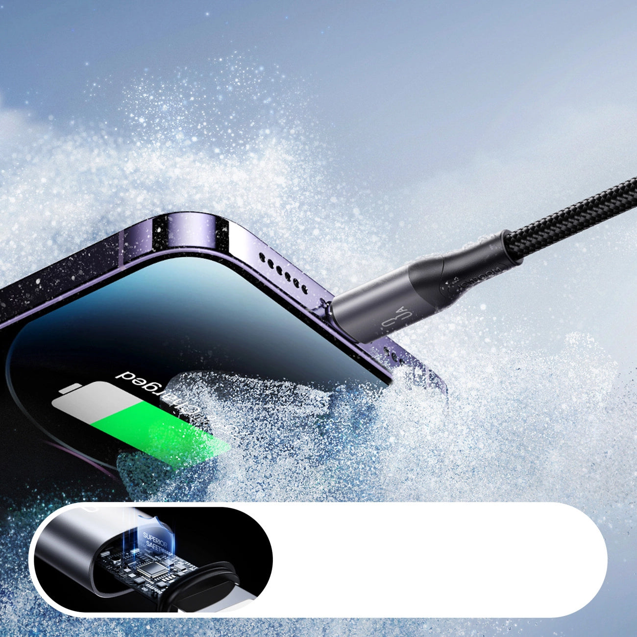 Cablu Date si Incarcare USB-A - Lightning Joyroom S-A28 Flash, 18W, 2m, Negru