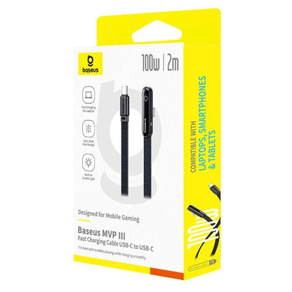 Cablu Date si Incarcare USB-C - USB-C Baseus MVP 3, 100W, 2m, Negru P10382500121-01