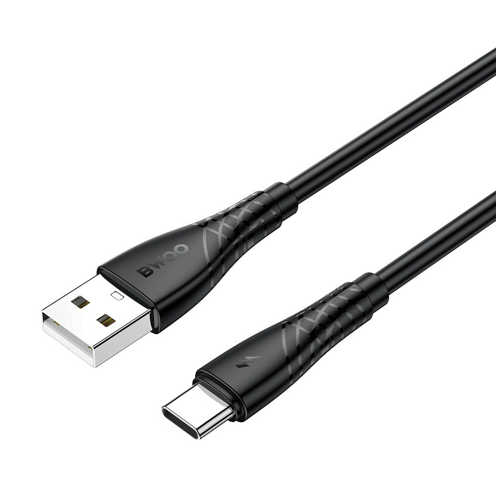 Cablu Date si Incarcare USB-A - USB-C BWOO BO-X318C, 27W, 1m, Negru