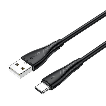 Cablu Date si Incarcare USB-A - USB-C BWOO BO-X318C, 27W, 1m, Negru