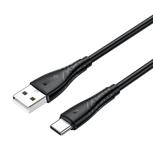 Cablu Date si Incarcare USB-A - USB-C BWOO BO-X318C, 27W, 1m, Negru