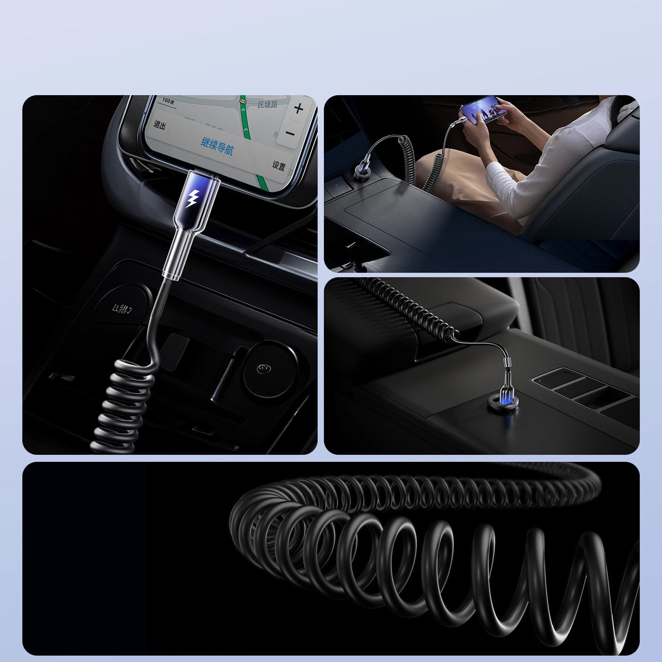 Cablu Date si Incarcare USB-A - Lightning Joyroom S-A43 Crystal, 18W, 1.5m, Negru